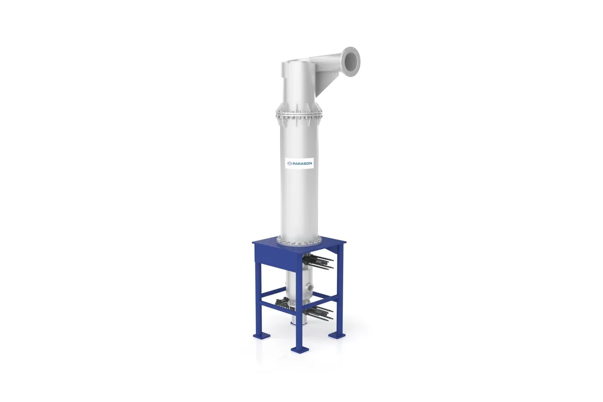 Parason High-Density Ceramic Cleaner (HDCC) removing heavy contaminants from OCC pulp