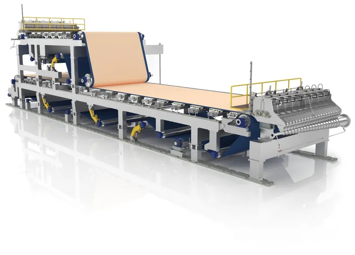 Multi-wire forming section of a duplex board making machine