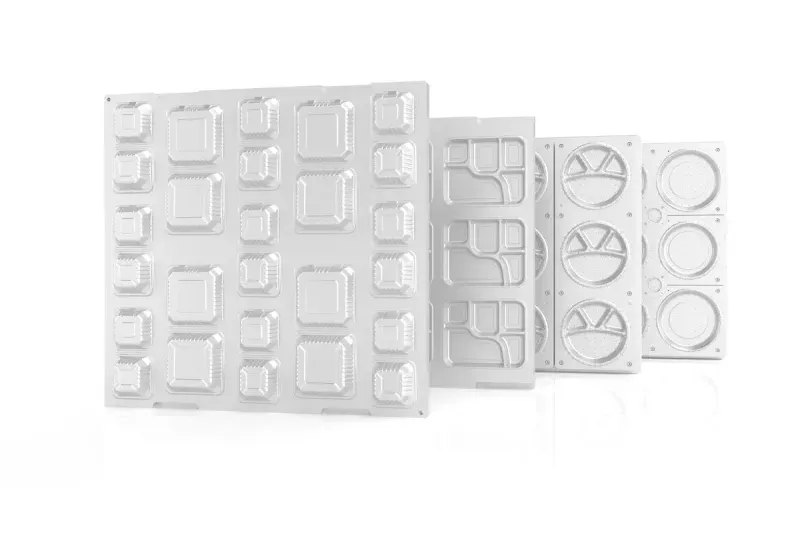 Moldes personalizados para pratos de bagaço de cana-de-açúcar — fabricação CNC com 25+ máquinas VMC pela Parason