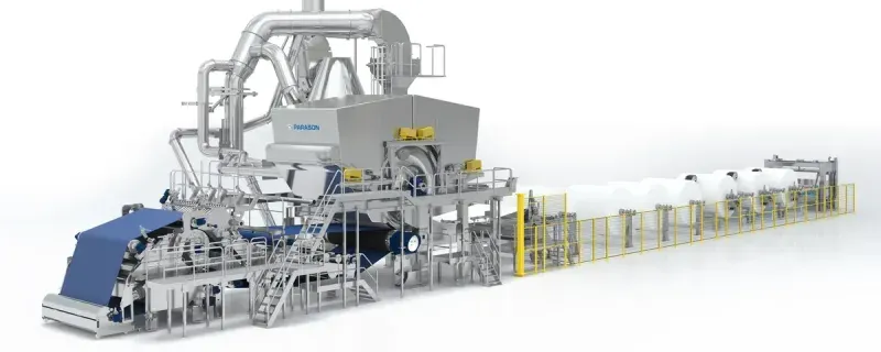 Máquina de tissue Parason — tecnologia premium de máquina de tissue