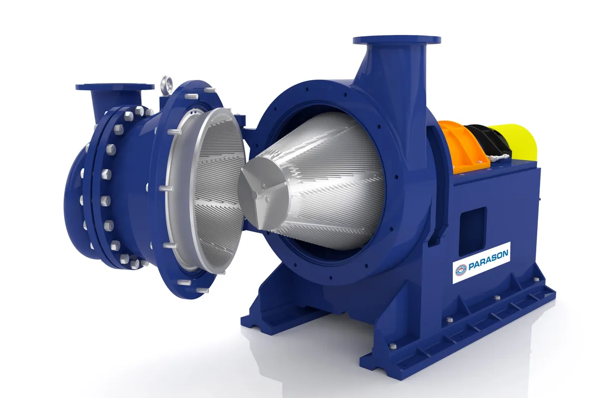 Refinador cônico Confiner CR Parason — equipamento de refino da indústria de papel