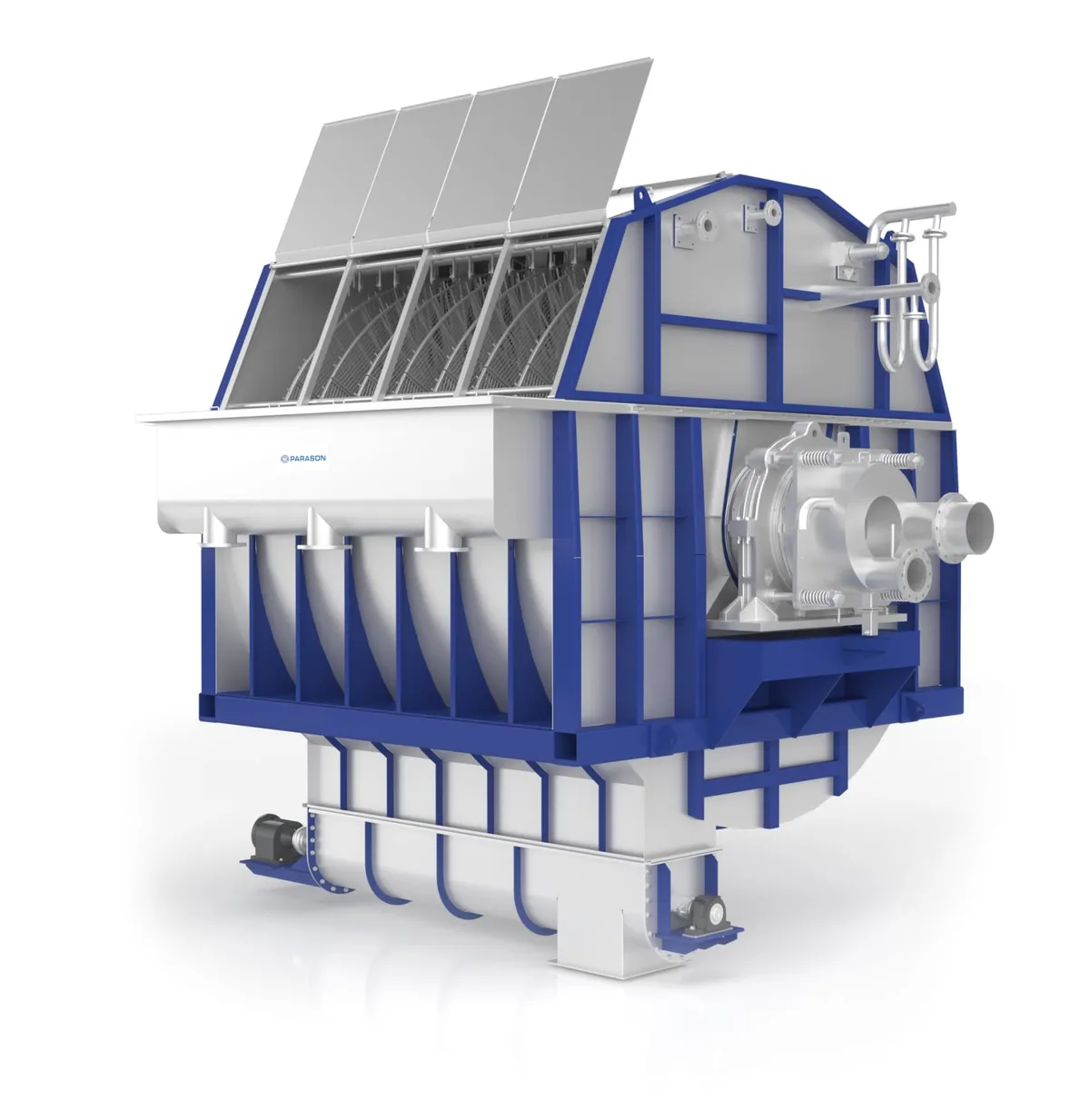 Filtro de Disco PDF Parason com funil — equipamento de espessamento usado na indústria de papel