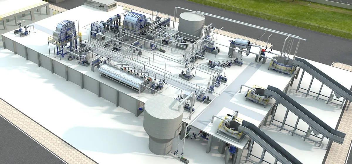 Equipamento completo para fábrica de papel — sistema de preparação de massa usado na indústria de papel