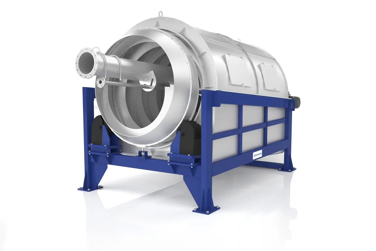 Parason inclined trommel screen ITR series &mdash; space-saving design for paper mills