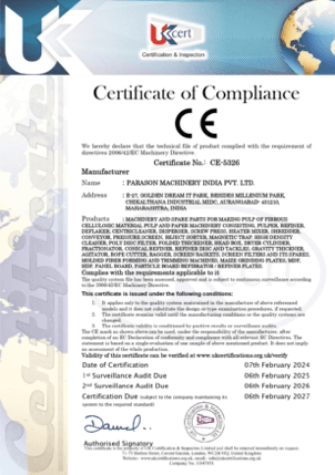 CE Compliance Certificate - European Safety & Performance Standards
