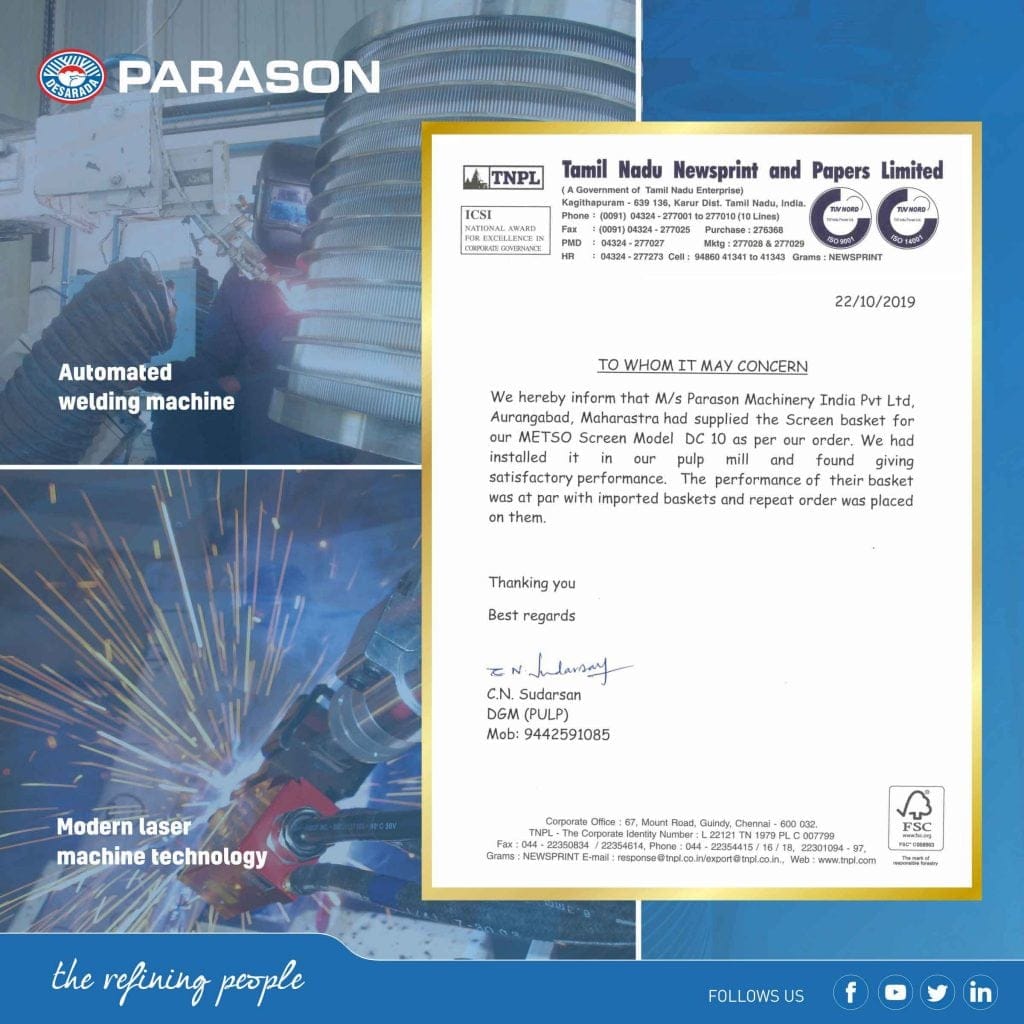 TNPL Aprecia as Cestas de Tela da Parason