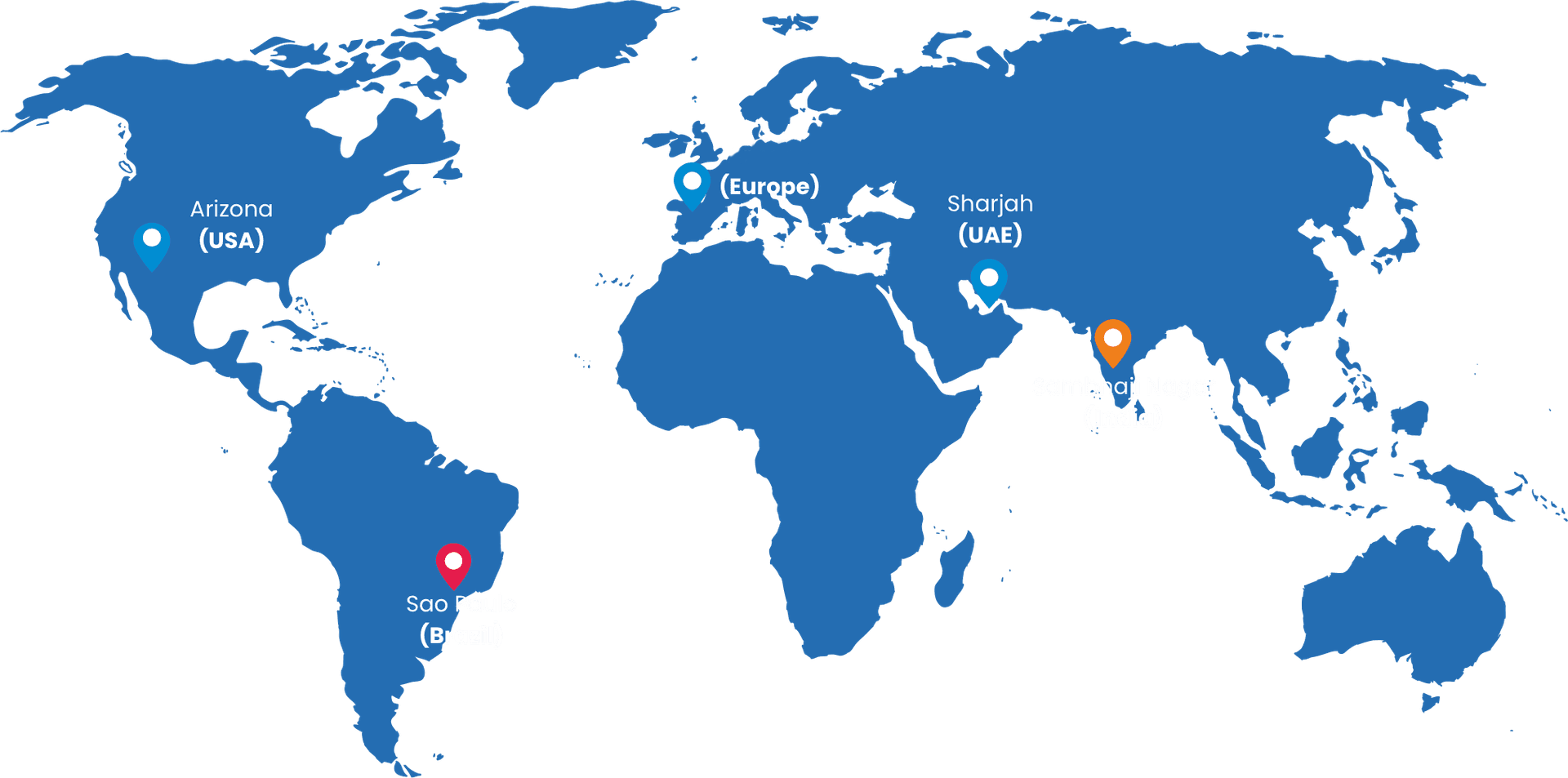 Parason Global Presence - World Map with office locations