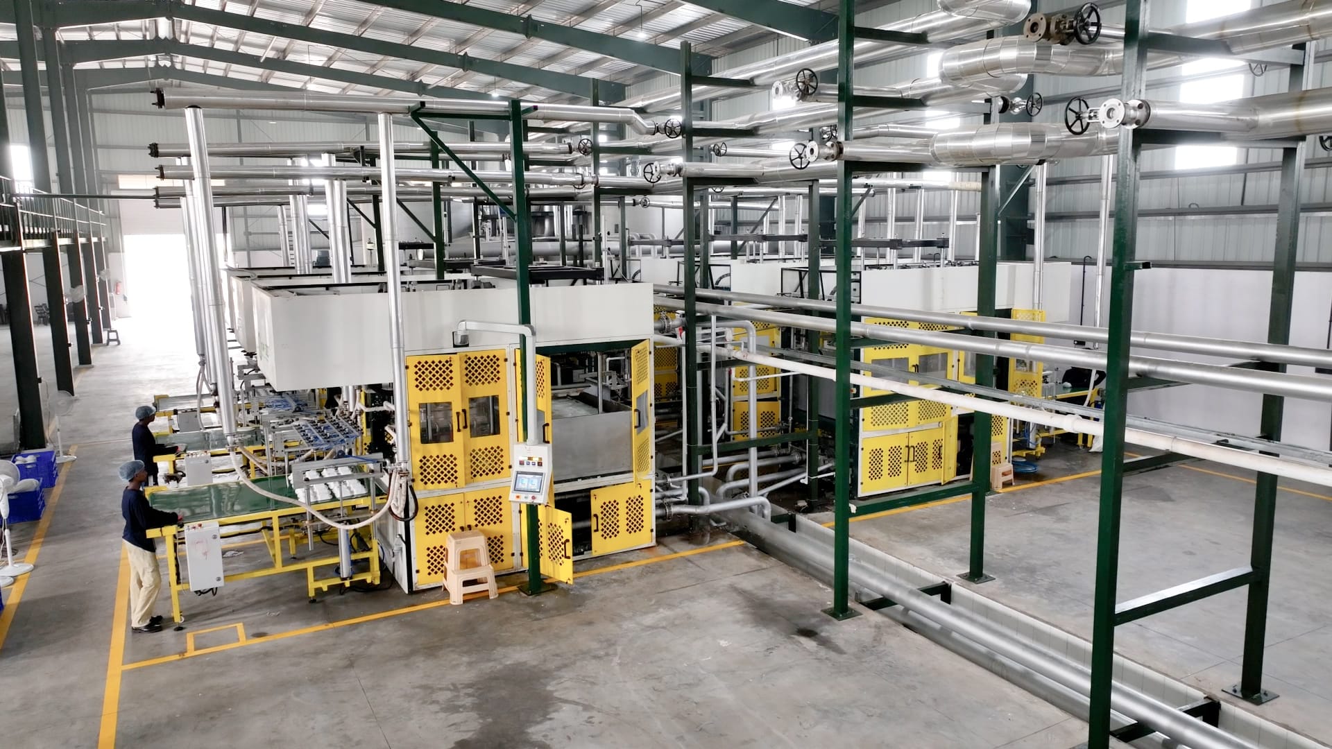 Complete production line with forming machines