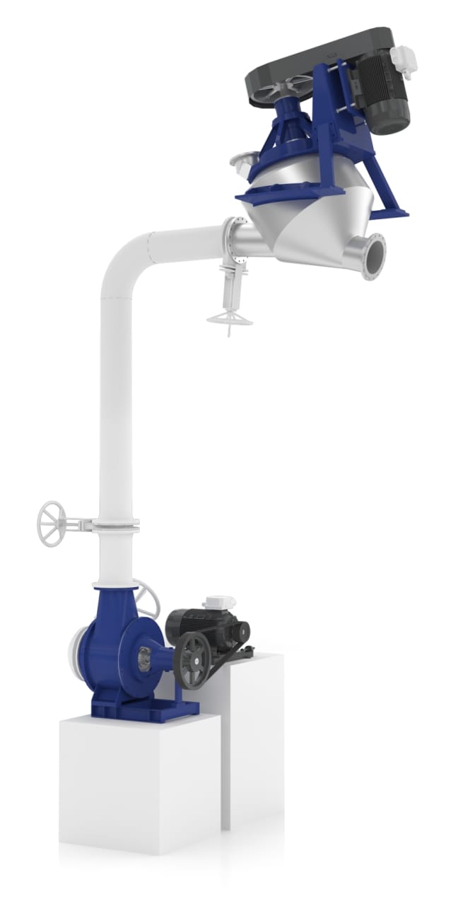 Trash Pump with Asymmetric Fiber Saver installation