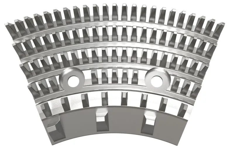 Parason segmental disperser disc with precision CNC machined teeth and QST treatment