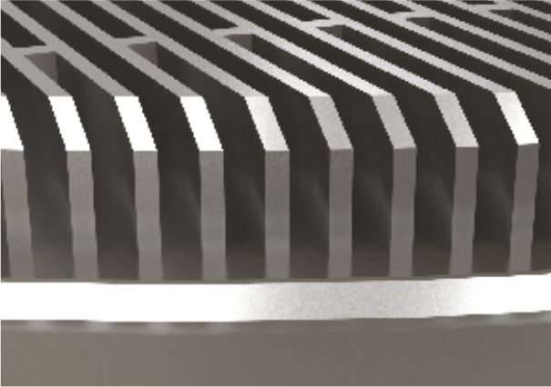 Finedge bar detail — zero draft angle with more bar height for longer life