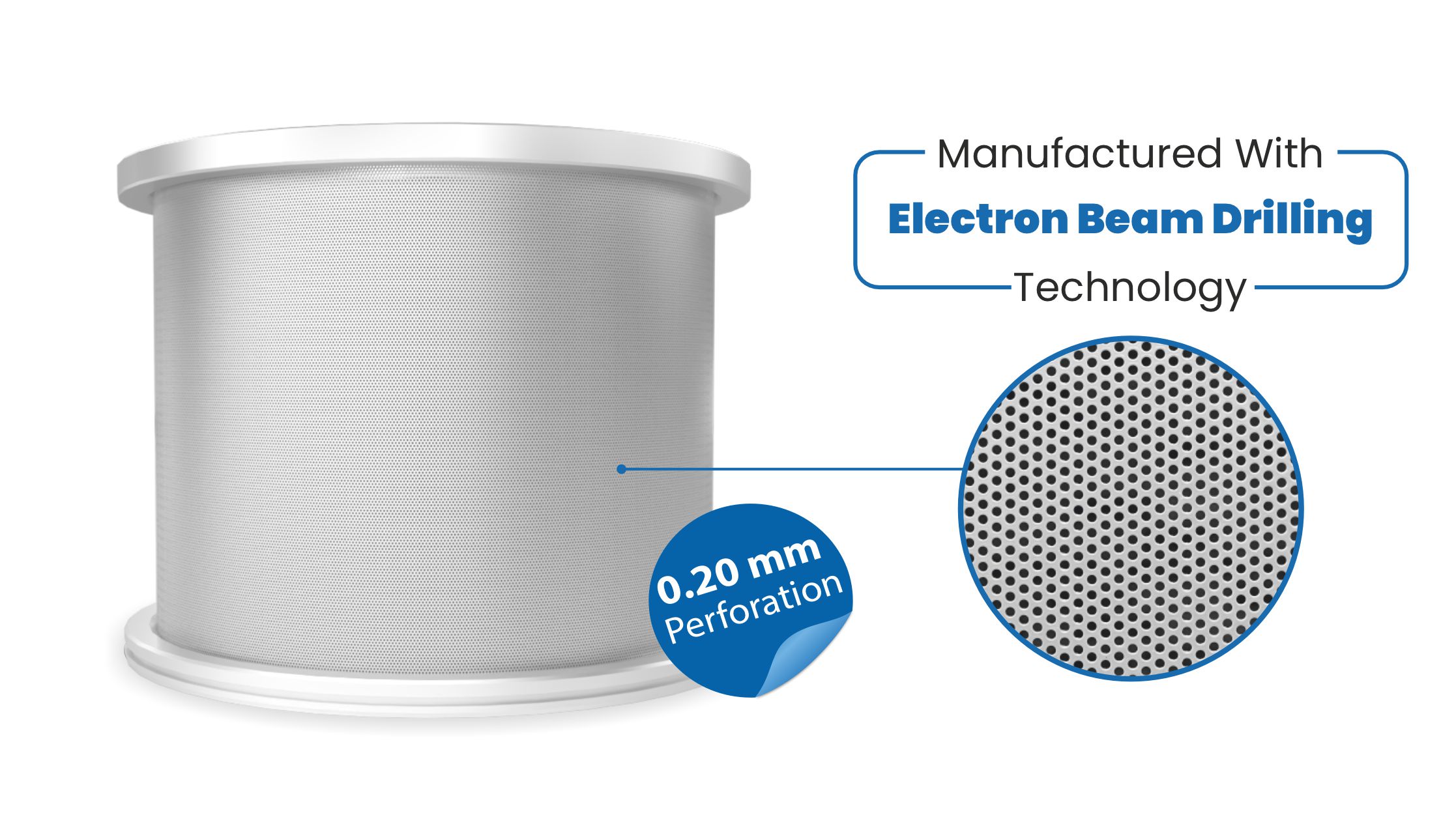 Filtro de Press\u00E3o de Licor Negro Parason - cesto com perfura\u00E7\u00E3o EBD 0,20mm