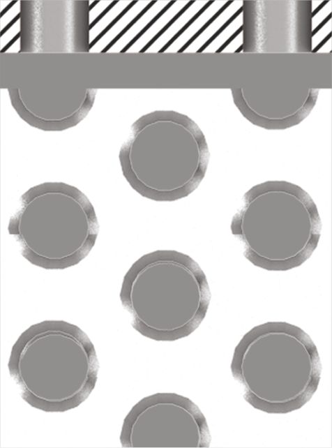 Furo Escareado - vista superior