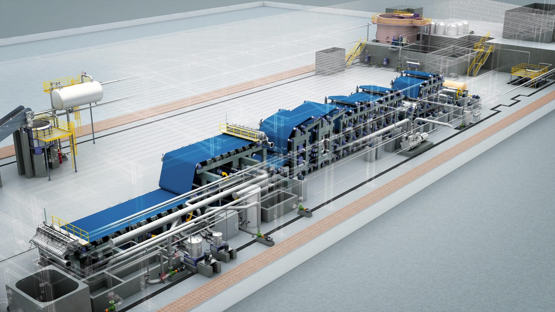 500 TPD Stock Preparation for Duplex Board